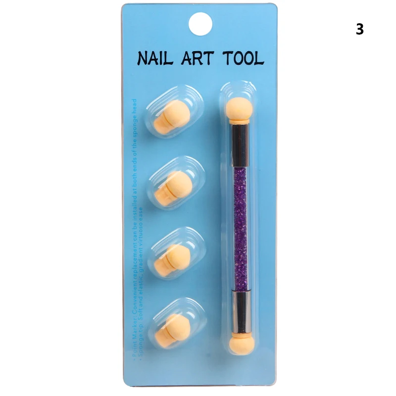 CYSHMILY 1 набор двусторонняя ручка для градиентного затенения губка стразы нейл