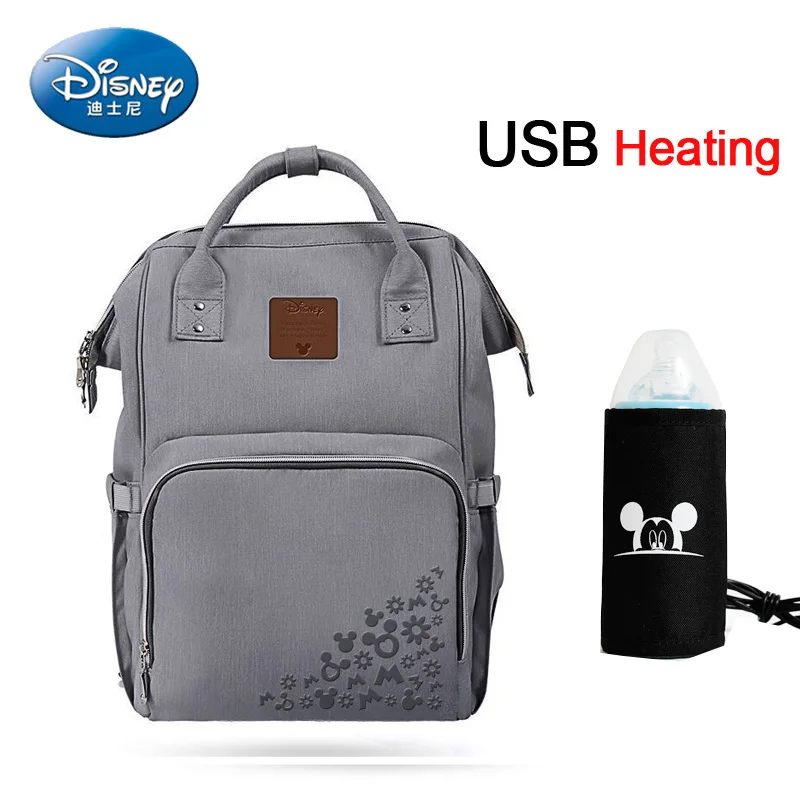 22 Disney Микки детские USB Пеленки сумки рюкзак для мам сумка для путешествий большой емкости мама сумка для ребенка многофункциональная детская коляска сумка - Цвет: 22