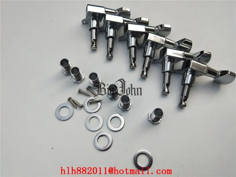 Левшей электрогитара Тюнинг колышки Хромовая гитара Кнопка 6 штук для одного