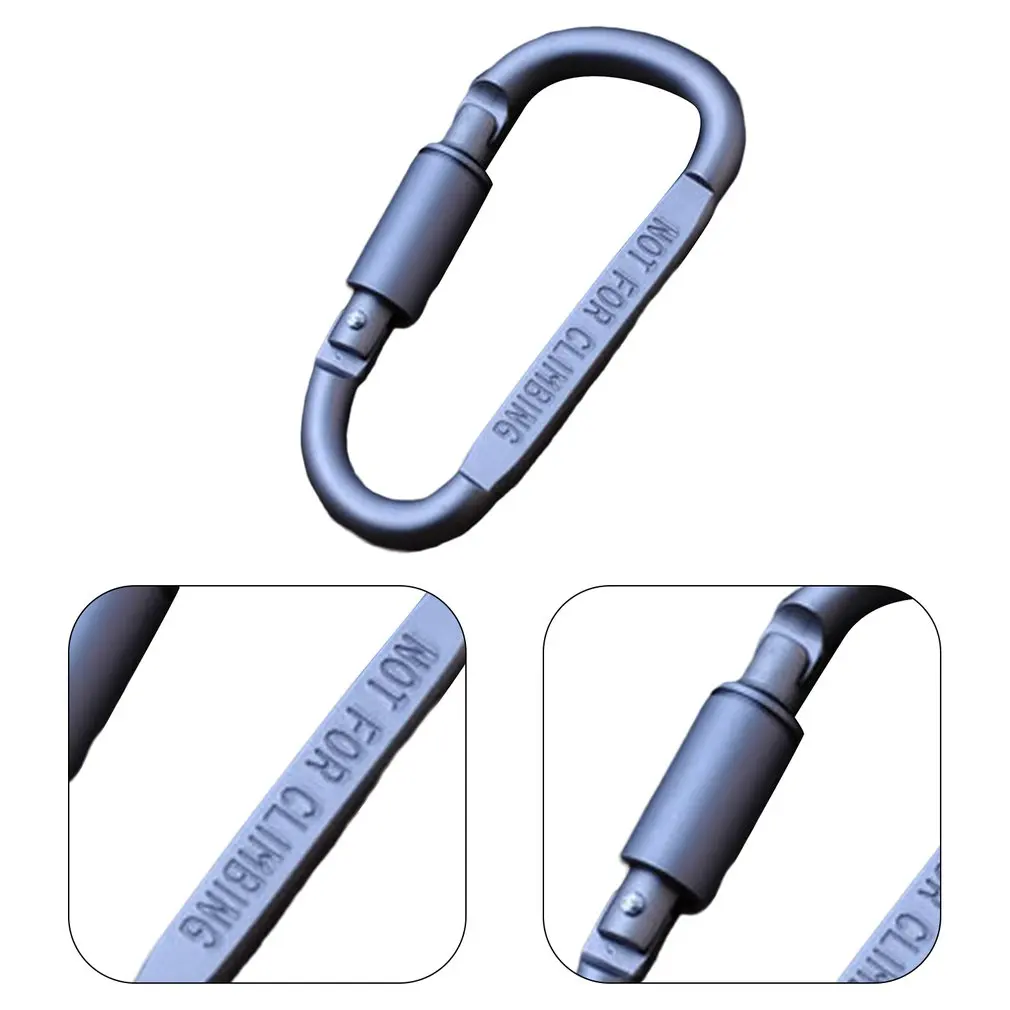 

1 PC D-shaped Carabiner Travel Kit Camping Equipment Alloy Aluminum Survival Gear Camp Mountaineering Hook Outdoor Carabiner