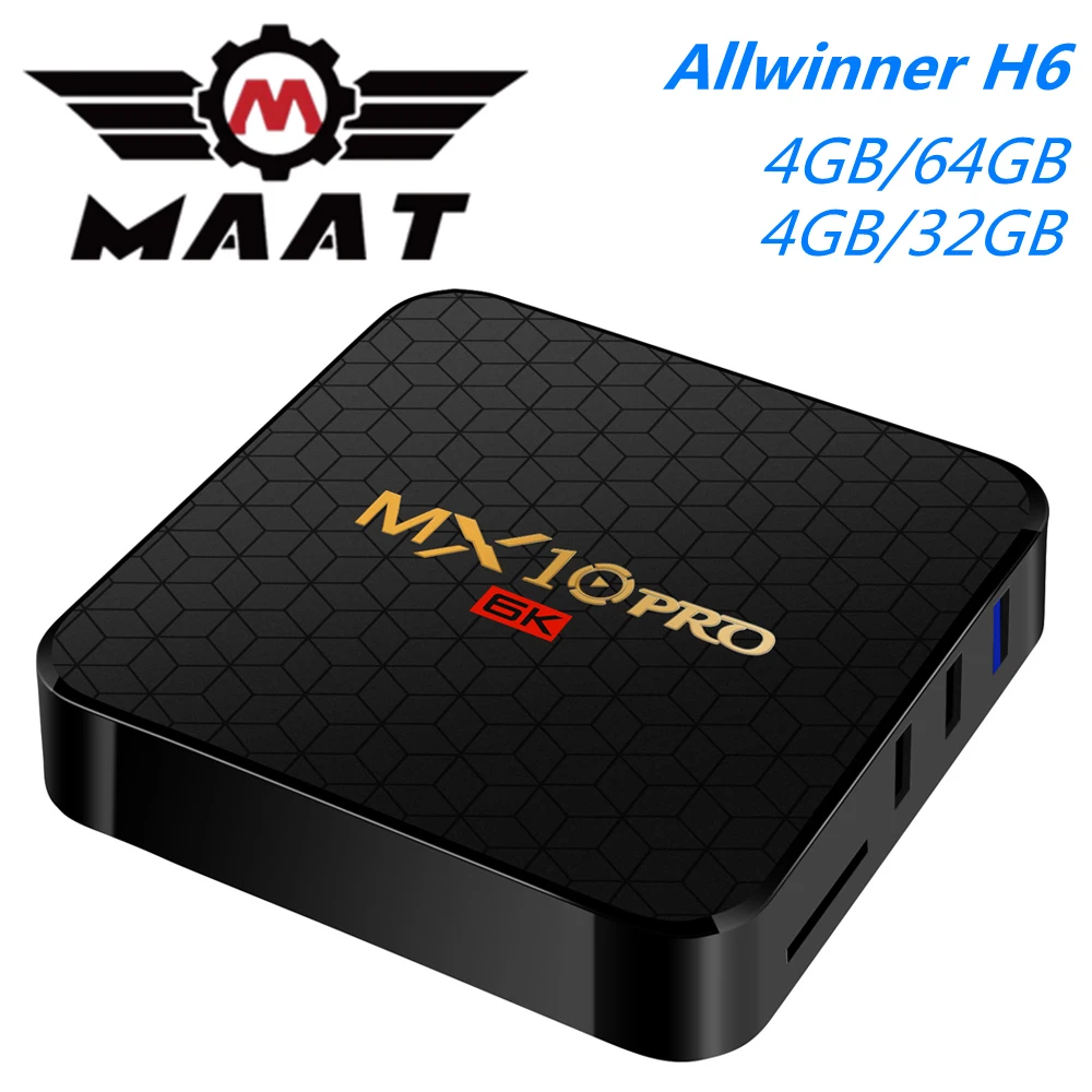 MAAT 4 Гб Ram 64 ГБ Android 9 0 Allwinner H6 четырехъядерный Смарт ТВ бокс 2 4G Wifi USB 3 6K Google Player H.265