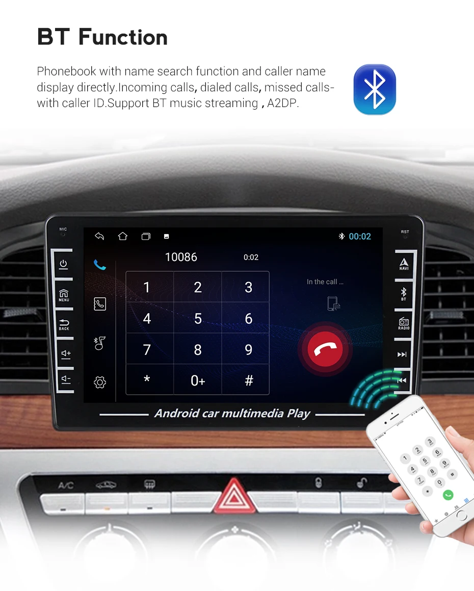 Автомобильный мультимедийный плеер NaviFly 1280*720 IPS Android радио с экраном для Seat Altea