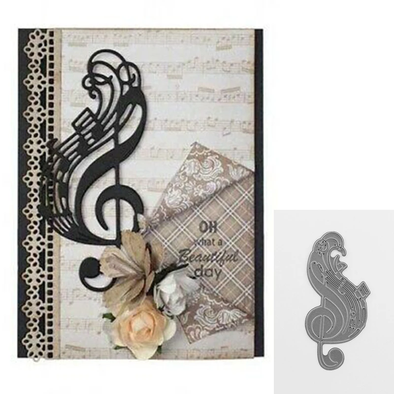 

Scrapbooking Cutting Stencil Dies Note Musical Metal Embossing Craft Album Paper