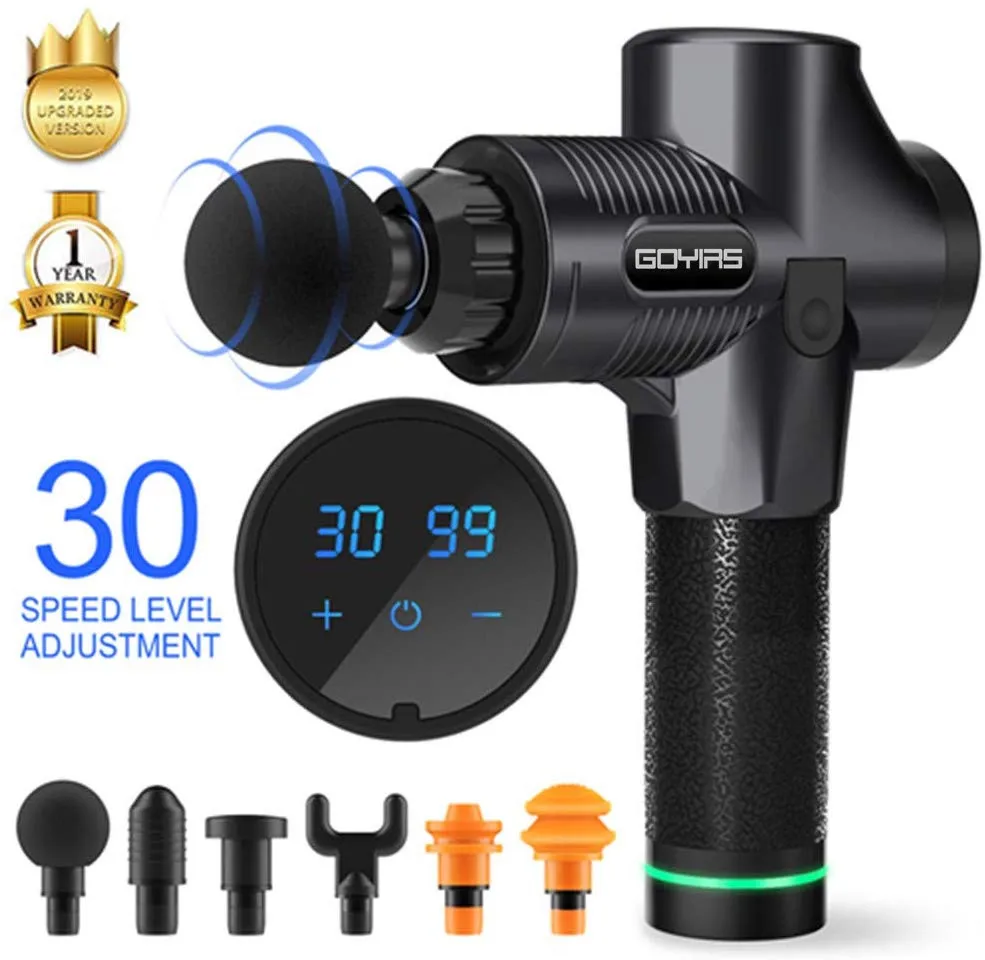 Массажный пистолет беспроводные перкуссионный массажер бесшумные мощные 6