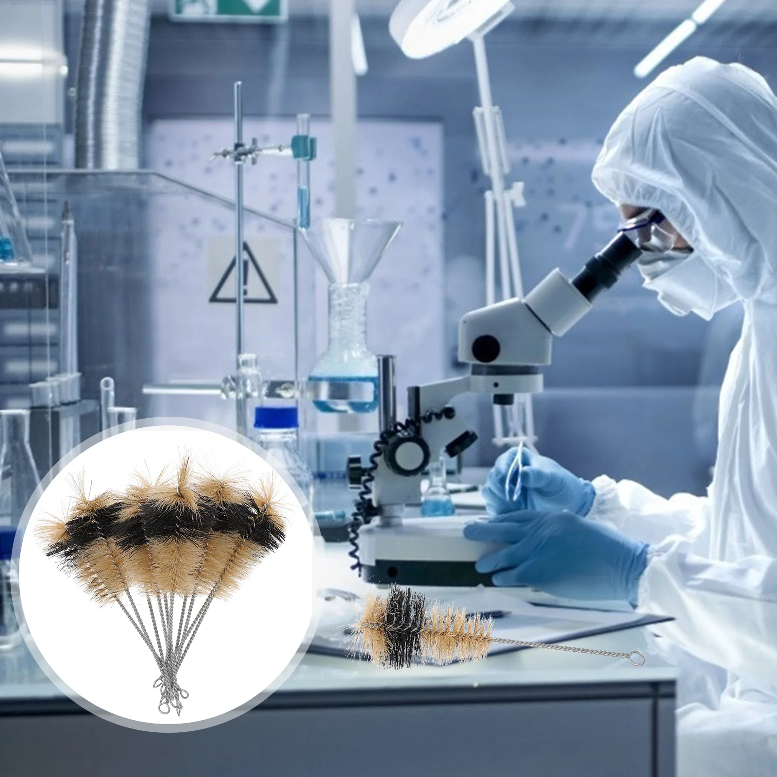 

10pcs Practical Laboratory Flask Brush Chemical Experimental Flask Clean Brush