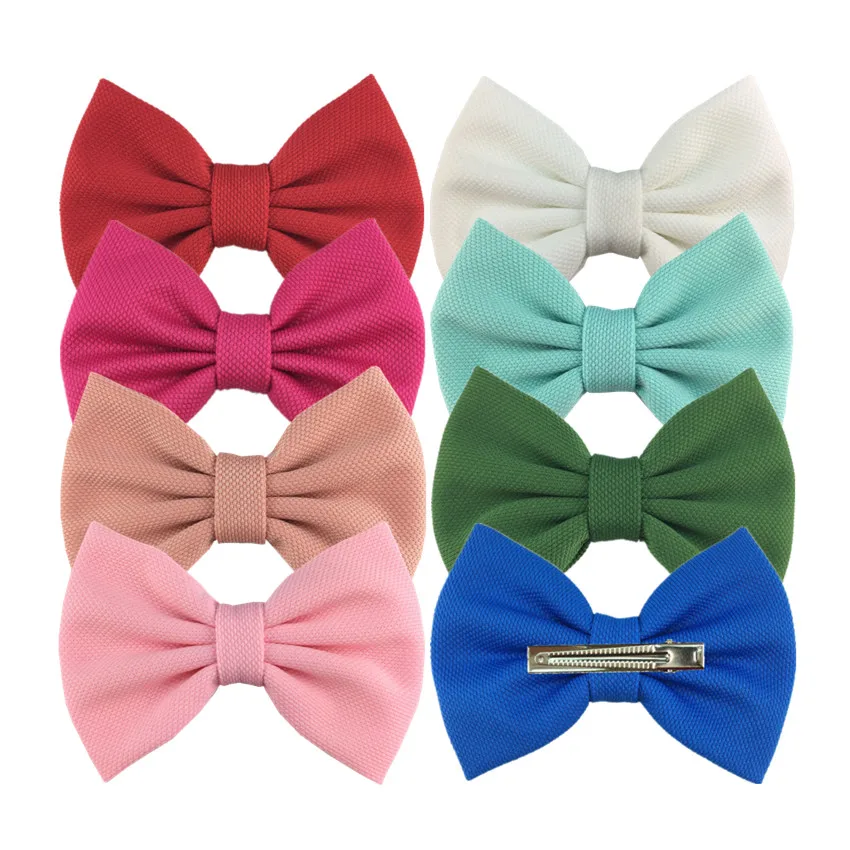 Высококачественные тканевые банты для волос 5 шт. дюймов заколки ручной работы с