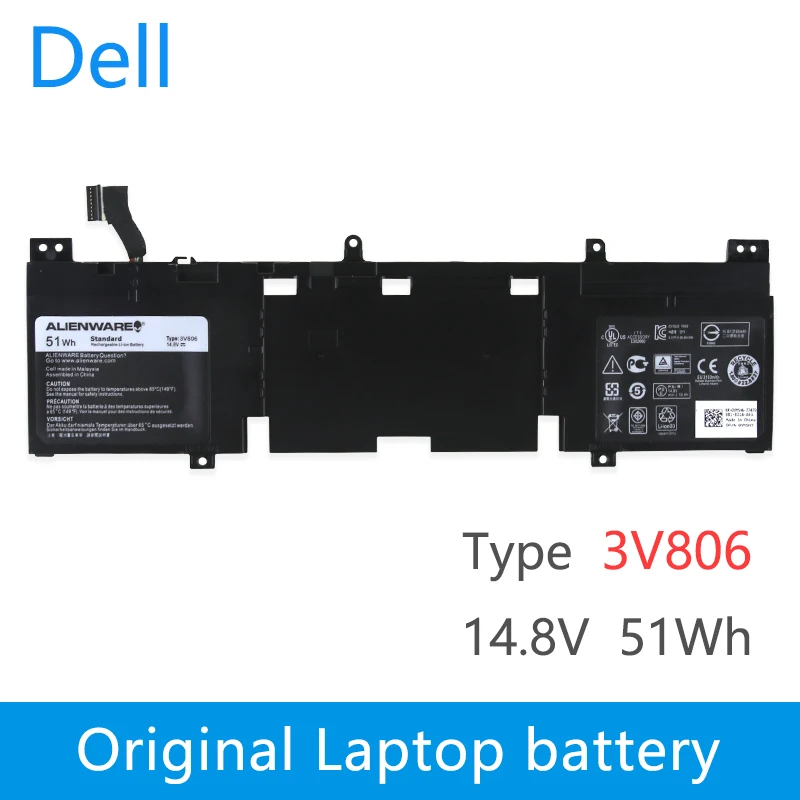 Сменный аккумулятор для ноутбука Dell оригинальный DELL ALIENWARE 13 R2 2P9KD 3V806 серии