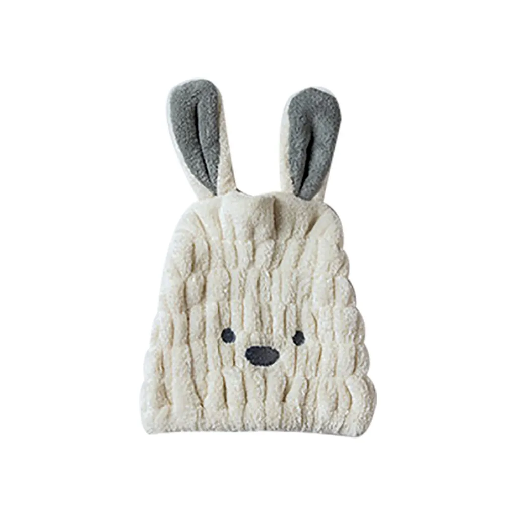 Коралловая бархатная шапочка для сухих волос с медведем тюрбан из микрофибры