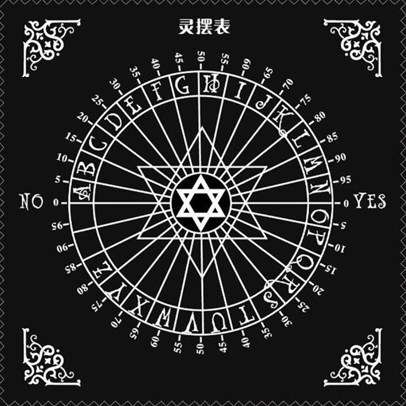 

30x30cm Tarot Tablecloth Pendulum Magic Pentacle Runes Tarot Altar Table Cloth Divination Tarot Card Pad