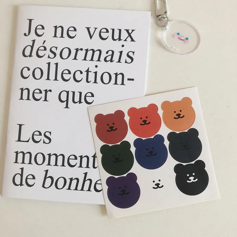 Sandro симпатичная Радужная наклейка с медведем Morandi цветная Геометрическая ручная