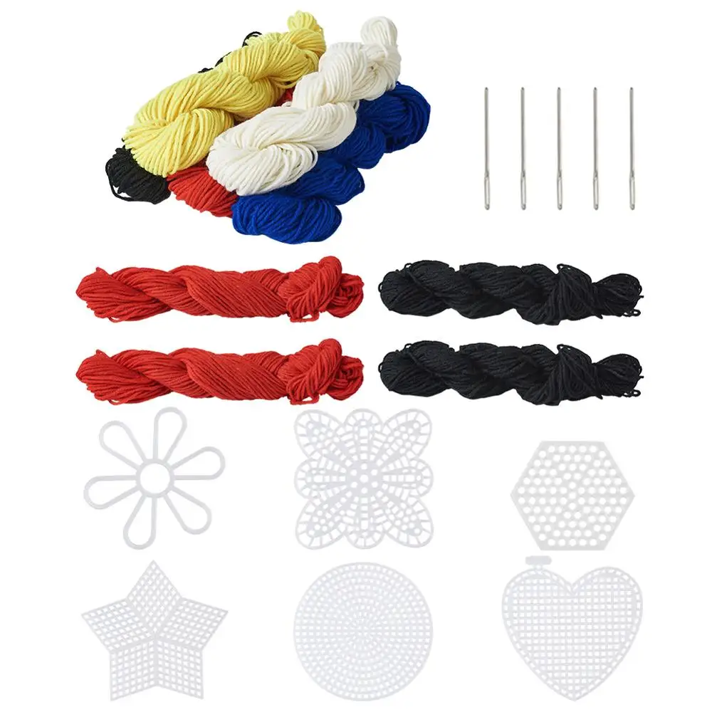 

Pandahall полиакрилонитрил волоконная пряжа с пластиковым холстом формы смешанных цветов для рукоделия своими руками