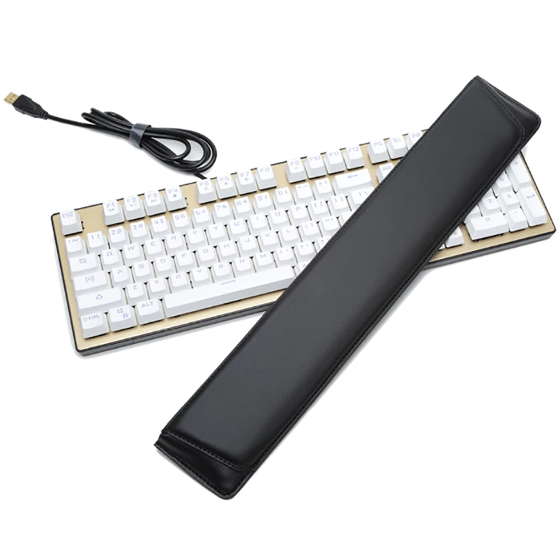 

Anti-Skid Keyboard Wrist Rest Pad Wrist Support Hand Pad PU LeaPopr Mouse Pad For Laptop Gaming Keyboard Hand Rest 104 Keys