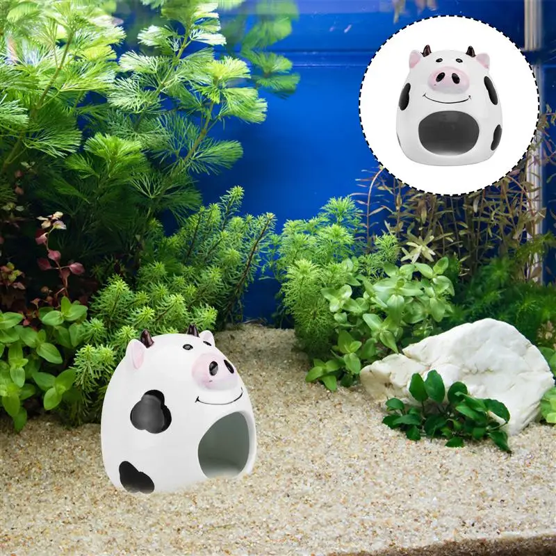 

1PC Fish Shrimp Breeding Nest Aquarium Landscape Ceramic Fish Tank Decorative Hiding House Aquarium Breeding Nest Hiding Cave