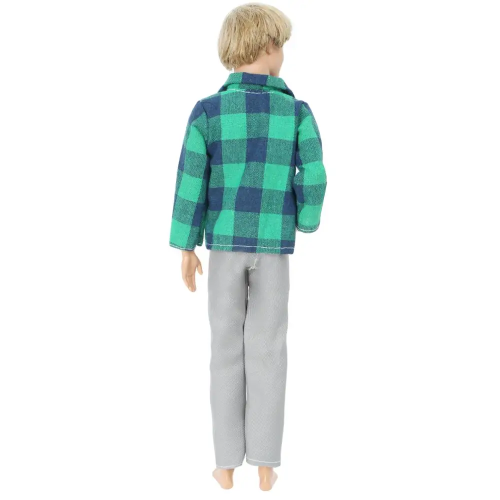 Модная мужская одежда повседневная зеленая клетчатая рубашка с длинным рукавом