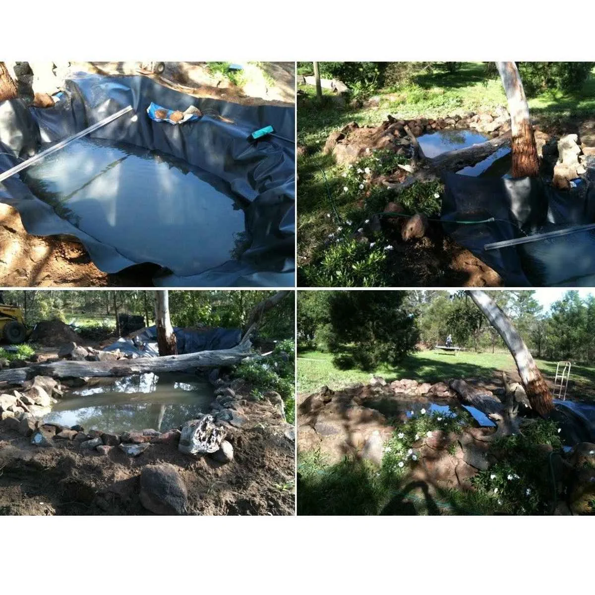 

4 Sizes Fish Pond Liner Gardens Pools HDPE Membrane Reinforced Guaranty Landscaping High Density Polythylene Garden Supplies