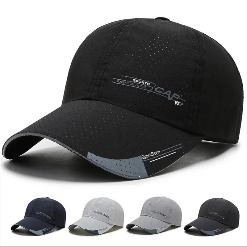 

Summer Quick-dry Caps Breathable Sun Outdoor Sports Luminous Baseball Men Cap Female Running Top Cap
