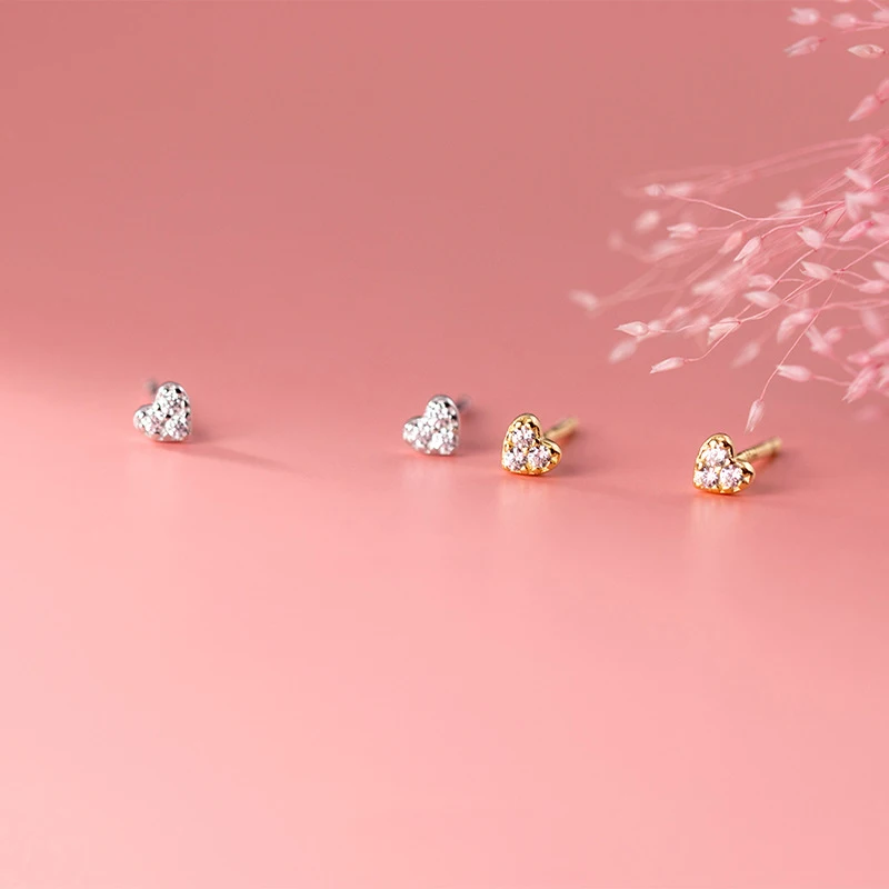 Женские серьги-гвоздики WANTME из серебра 925 пробы с цирконом