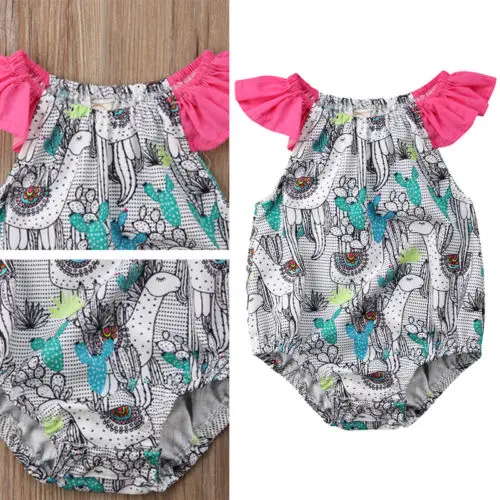 Summer New Cute Baby Girls Floral Romper Sleeveless Jumpsuit Toddler One-Pieces Kids Clothes Casual Sunsuit Outfits 0-24M | Детская