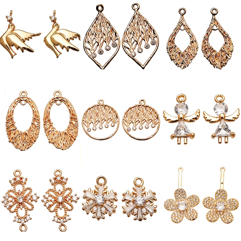 

Новинка, подвеска с кристаллами циркония 4p, соединитель для крупных сережек, аксессуары для изготовления ювелирных изделий