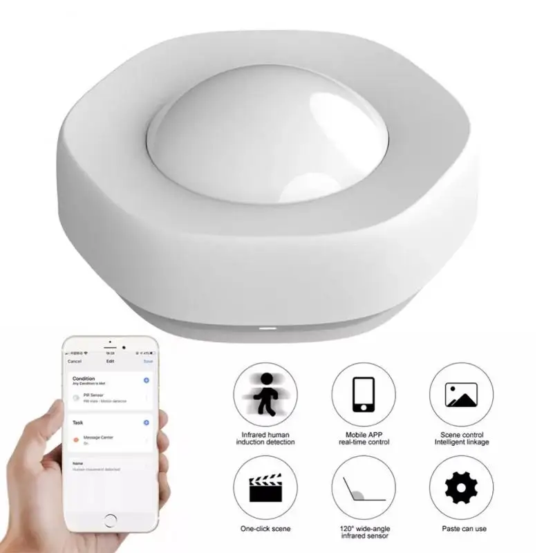 

Датчик человеческого тела AUBESS Zigbee, интеллектуальный инфракрасный датчик движения, с приложением Zigbee Gateway Tuya Smart Life