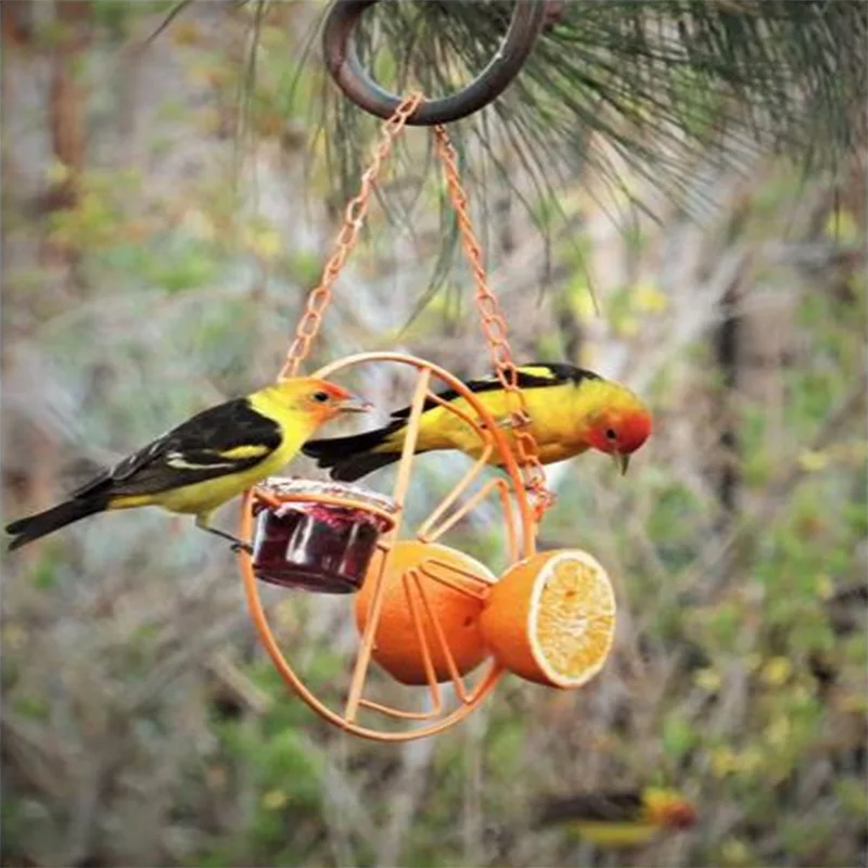 1 шт. металлический кормушка для птиц Висит ПЭТ на местах балкон корм держатель