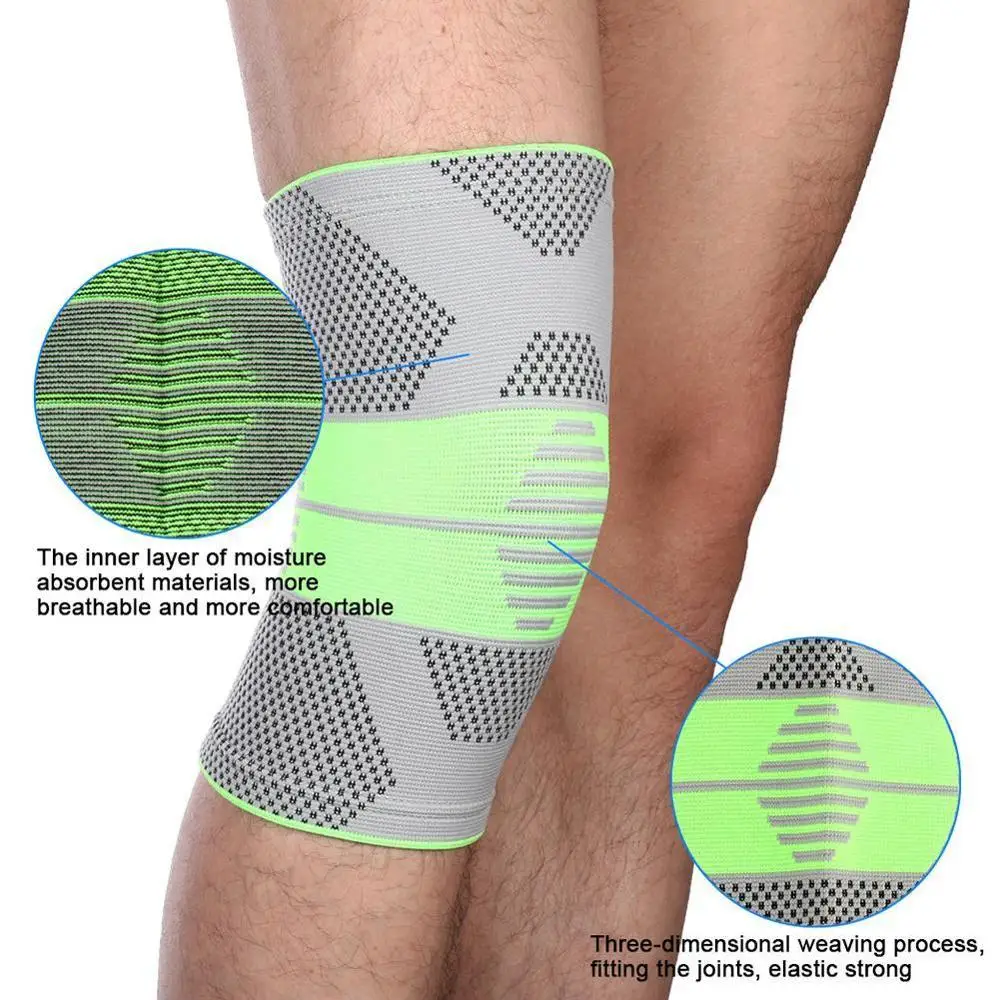 2019 Новый Стиль Лоскутные наколенники поддерживающие спортивные Нейлоновые