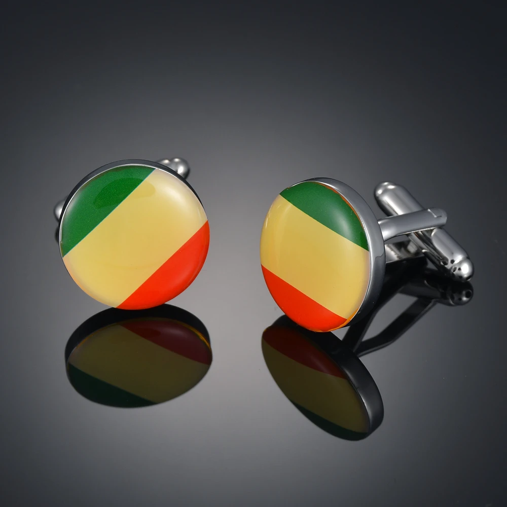 

High end men's business Cufflinks Italian flag cuffs men's shirt French sleeve Cufflink