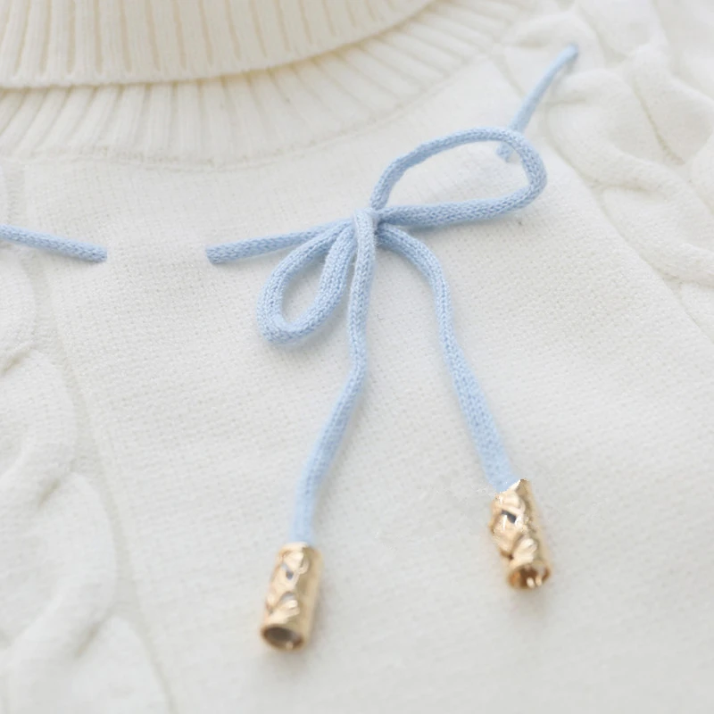 

2020 New Fashion Pullover Women Turtleneck knitted Sweater winter Tops Korean Lace Up Lantern Sleeve Loose Female Warm Sweaters