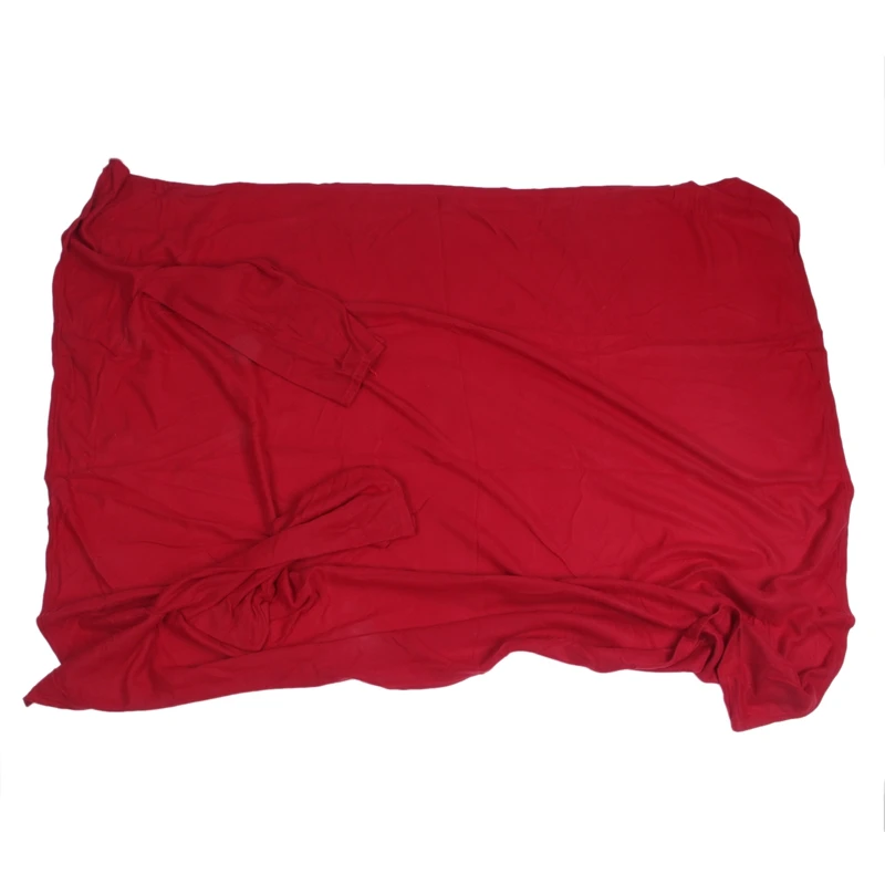 Уютное плотное плюшевое Флисовое одеяло с рукавами винно-красного цвета | Дом и
