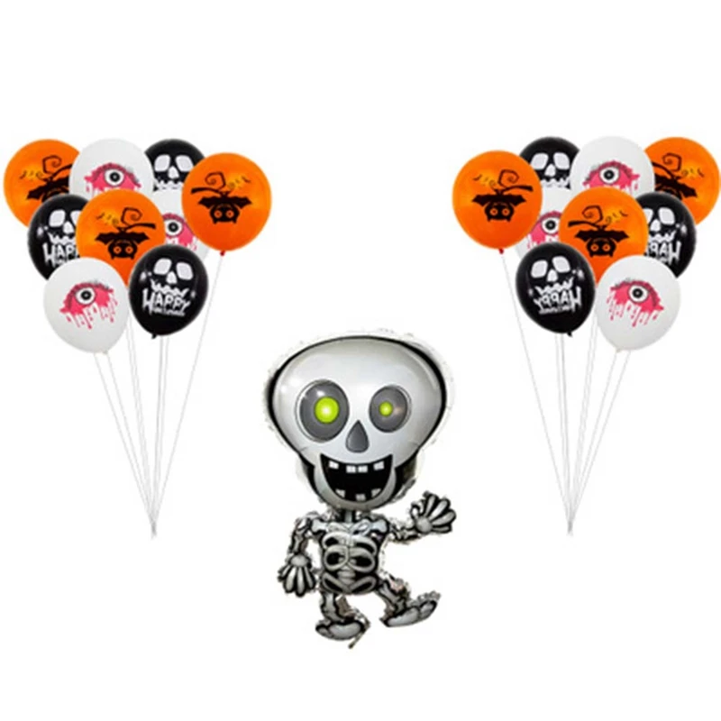 Вечерние украшения на Хэллоуин висячие наклейки татуировки воздушные шары пауки