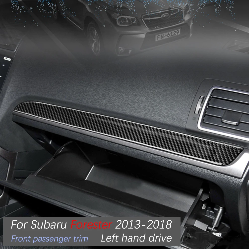 

Аксессуары для Subaru Forester 2013-2018, автомобильная центральная консоль из углеродного волокна LHD, наклейка для коробки хранения Copilot, внутренняя о...