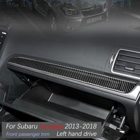 for subaru forester 2013 2018 accessories lhd carbon fiber car center console copilot storage box sticker interior trim