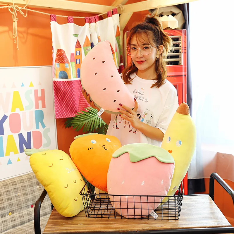 Милые фрукты плюшевая игрушка мягкая кукла для малышей мультфильм морковь