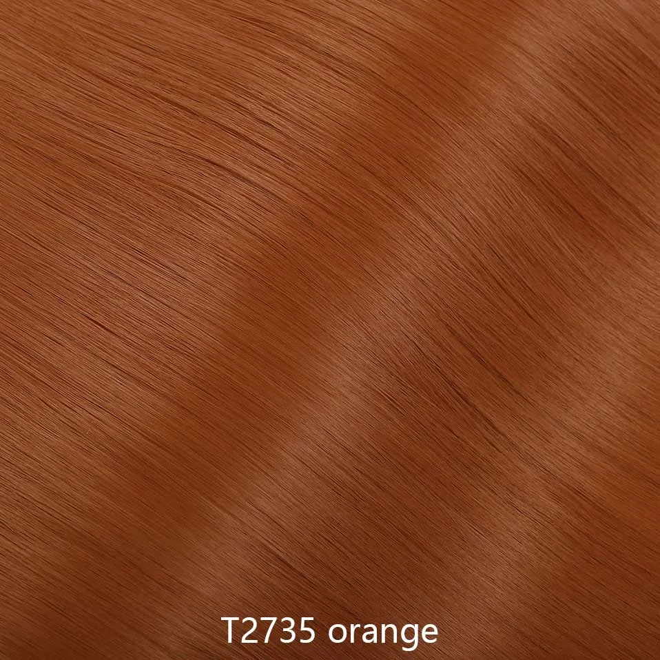 orange SNOILITE 26 дюймов Длинные прямые 5 клипс в одном куске Наращивание волос Синтетические зажимы в высокотемпературном волокне черный коричневый шиньон - Цвет: orange