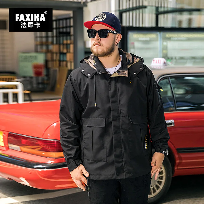 FAXIKA большой размер жира модная повседневная куртка пальто Свободное осеннее