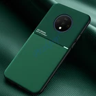 Чехол для Oneplus 7 T Pro, роскошный чехол с магнитной пластиной для автомобиля, чехол для One plus 7 7 T 8 Pro Oneplus7T, мягкий чехол из искусственной кожи, чехол, чехлы