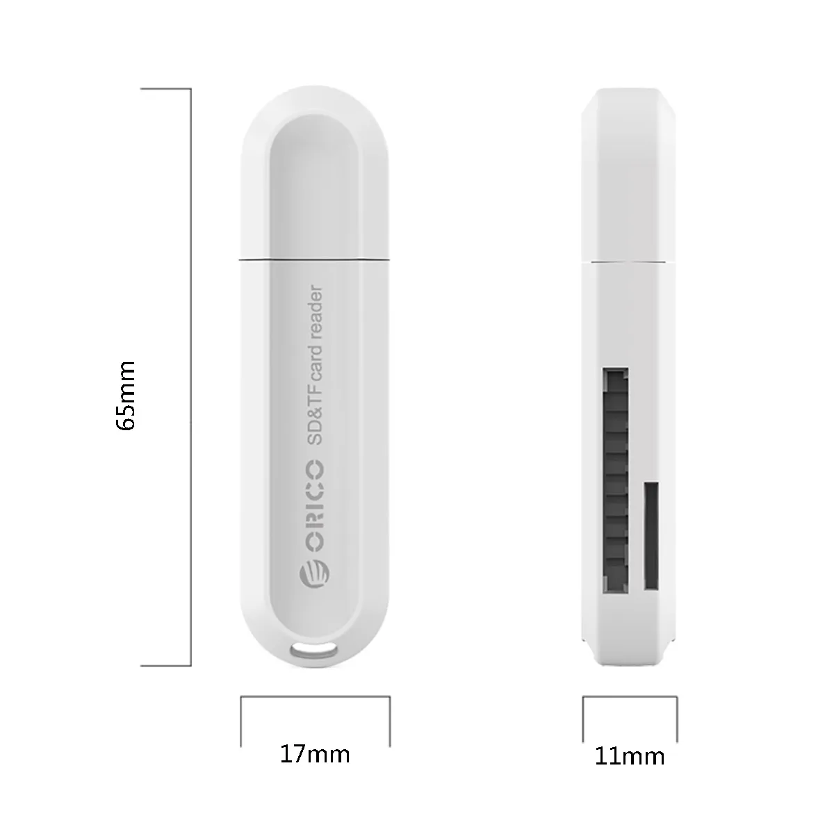 ORICO USB 3,0 TF/SD кард-ридер Mini USB3.0 USB C двойной кард-ридер Поддержка SD/TF с многофункциональным дизайном-черный/белый