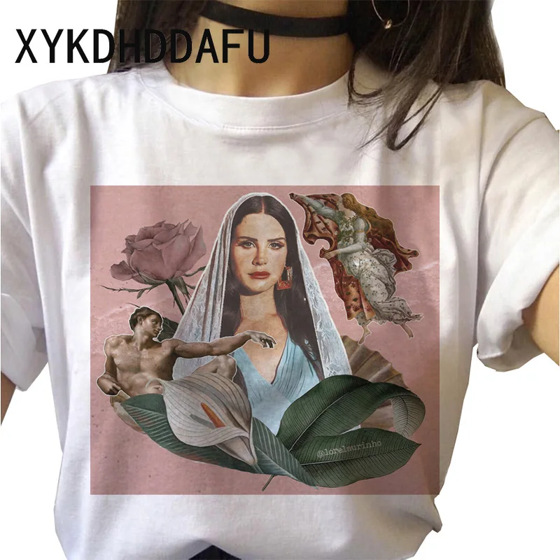 Лана Дель Рей с надписью Футболка для женщин эстетический Топ Harajuku футболка Ulzzang