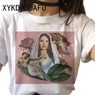 Женская футболка с рисунком в стиле Харадзюку, летняя футболка с изображением Ланы Дель Рей