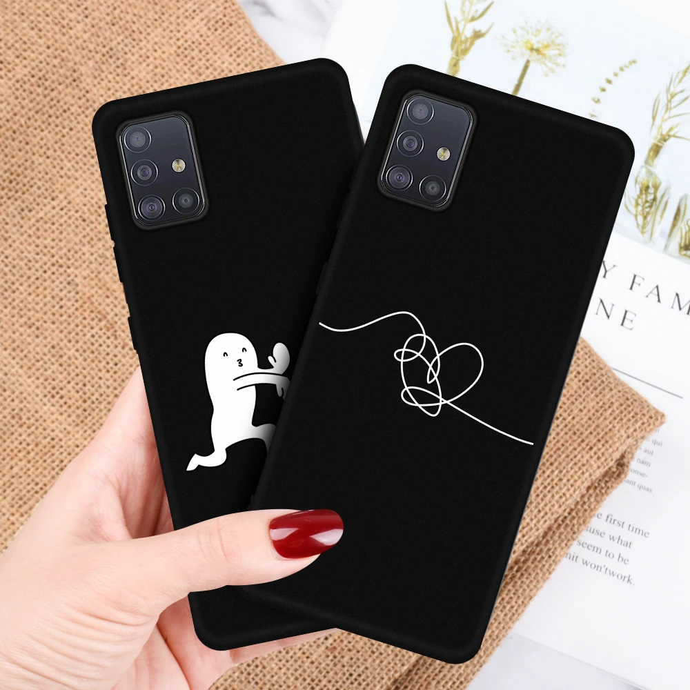 Чехлы для телефонов Samsung A51 A71 чехол бампер из черного тпу с рисунком вселенной A50