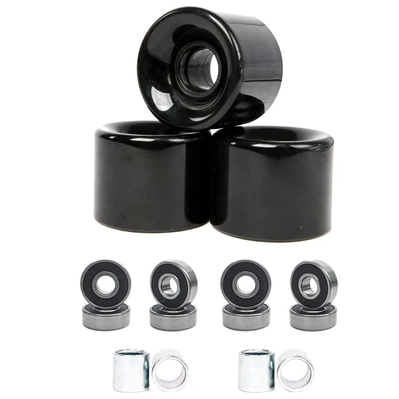 Комплект из 4 60 мм колес для скейтборда + фотоподшипник из стали и распорки от AliExpress WW