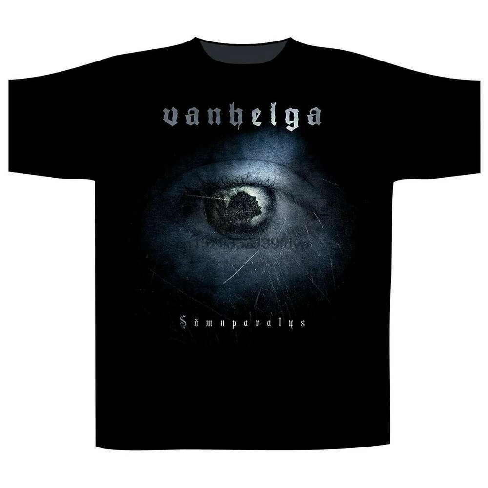 Vanhelga somnпаралик рубашка S M L XL XXL черная металлическая лента Официальная футболка -