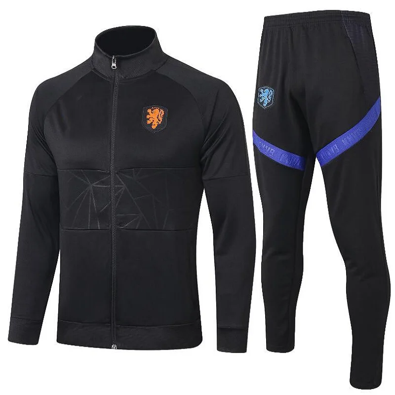 

Men Kids Soccer Zip Jacket 2021 Training Suit Tracksuit Uniform MEMPHIS Virgil Wijnaldum Training Shirts