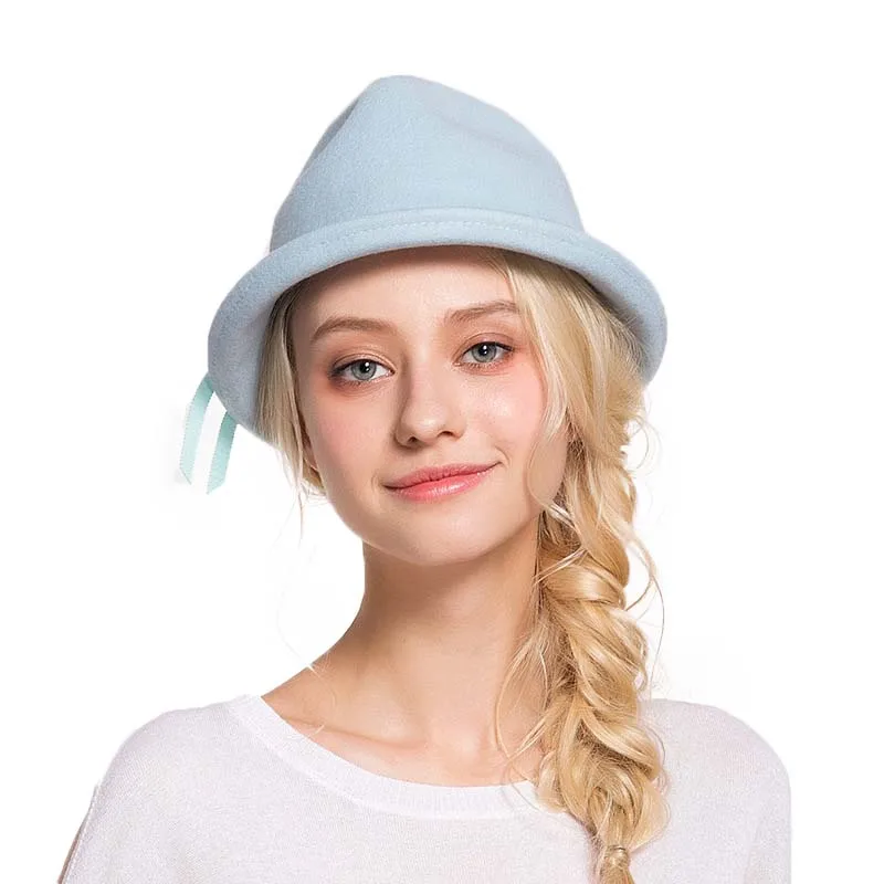 Новая шерстяная шляпа с плоской подошвой для женщин фетровая широкими полями