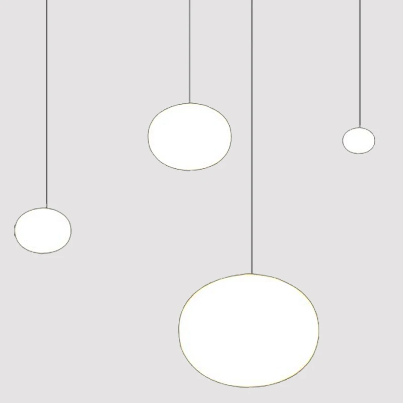 

Modern Minimalist Pendant Lights Milk White Glass Ball Pendant Lamps Restaurant/Bar Lamp Diameter 18/24/33/45cm