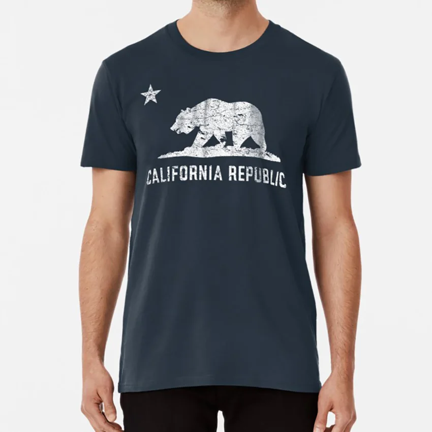 

Винтажная Футболка Калифорнийской Республики, флаг Калифорнии, Республика, Кали, Ла-СФ, Сан-Франциско, Лос-Анджелес