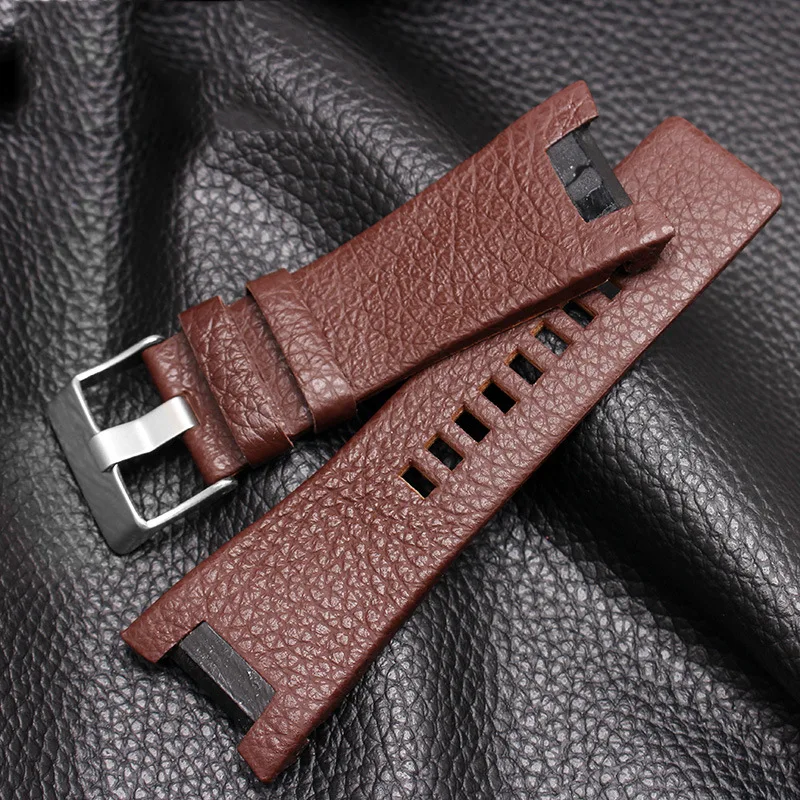 For Diesel DZ1216 DZ1273 DZ4246 DZ4247DZ287 wrist straps black brown Genuine leather watchband  32*17mm  Dedicated men bands
