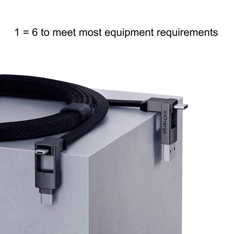 Incharge 6 Cabel адаптер передачи данных Зарядка питания для USB в USB-C Type-c Micro Магнитный
