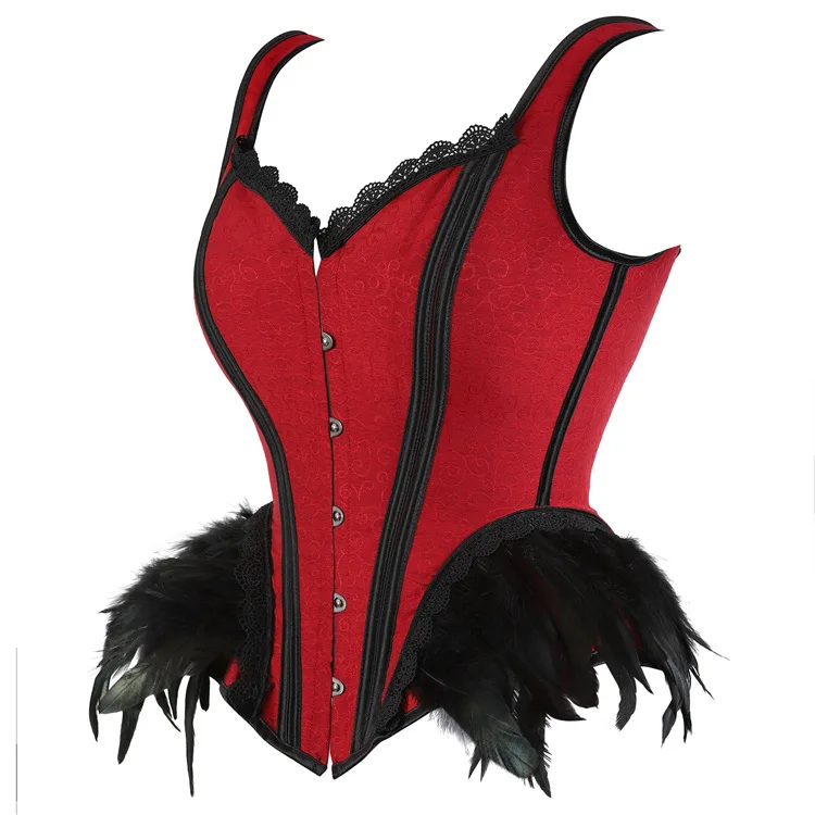 

Women Shoulder Straps Steampunk Sexy Body Bustier Overbust exotic corselet lingerie Waist Cincher Corsets Costumes Fashion