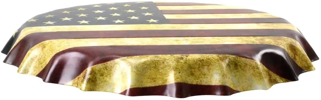 TG LLC жестяной металлический флаг США крышка для бутылки кнопка купол знак гараж